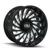 20" Cali Off-Road Switchback 20x10 Gloss Black Milled 5x5 Wheel -25mm Rim